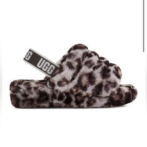 UGG Fluff Yeah Slide Panther Print